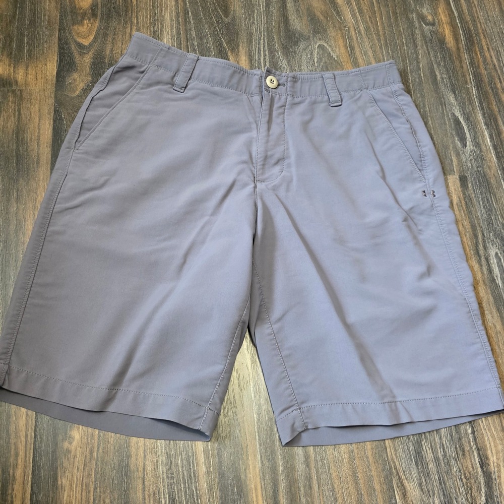 Under Armour Mens Grey Performance Golf Shorts Size 34 Stretch Technical Fabric